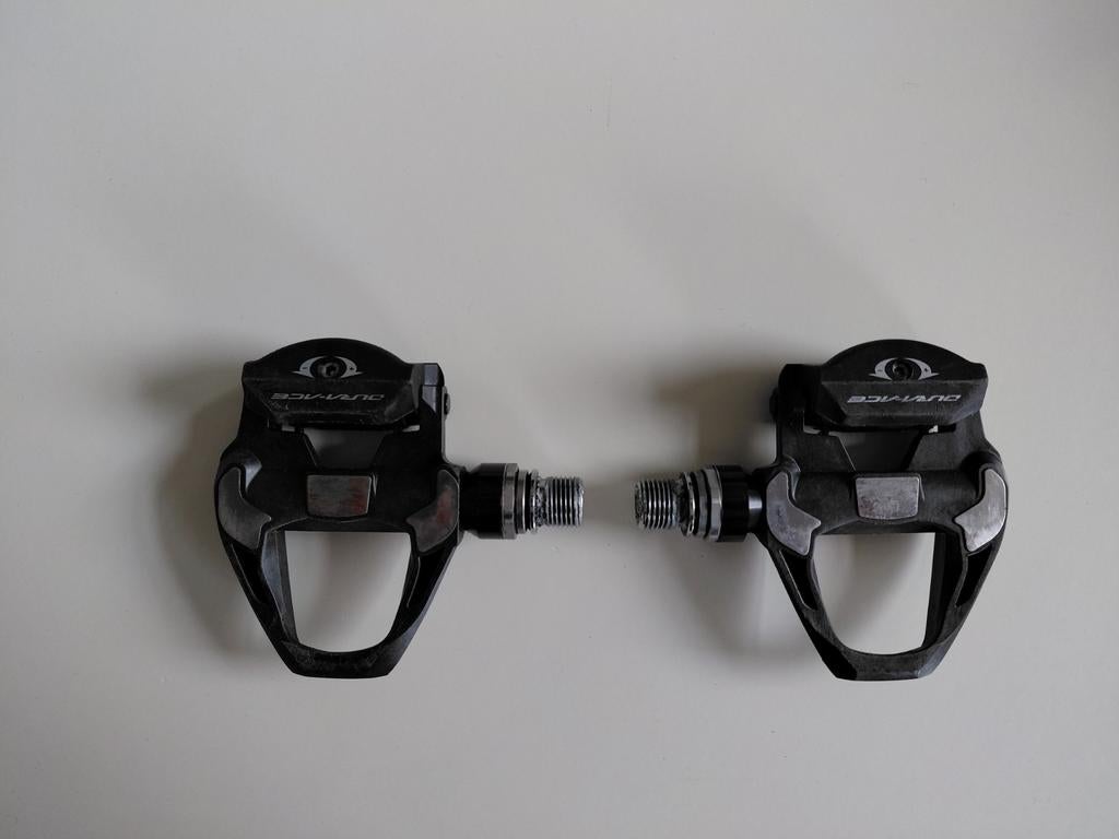 Shimano SPD-SL R9100 Dura Ace Carbon Pedalen, Fietsen en Brommers, Fietsonderdelen, Crankstel of Pedalen, Gebruikt, Racefiets