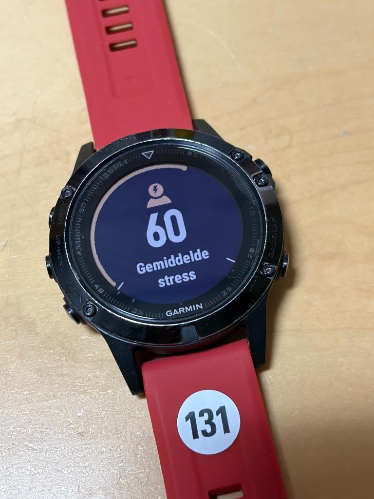 Garmin Fenix 5 saffierglas (GPSinruil-nr 131), GARMIN, Gebruikt, Bramenberg 9, Hoogte