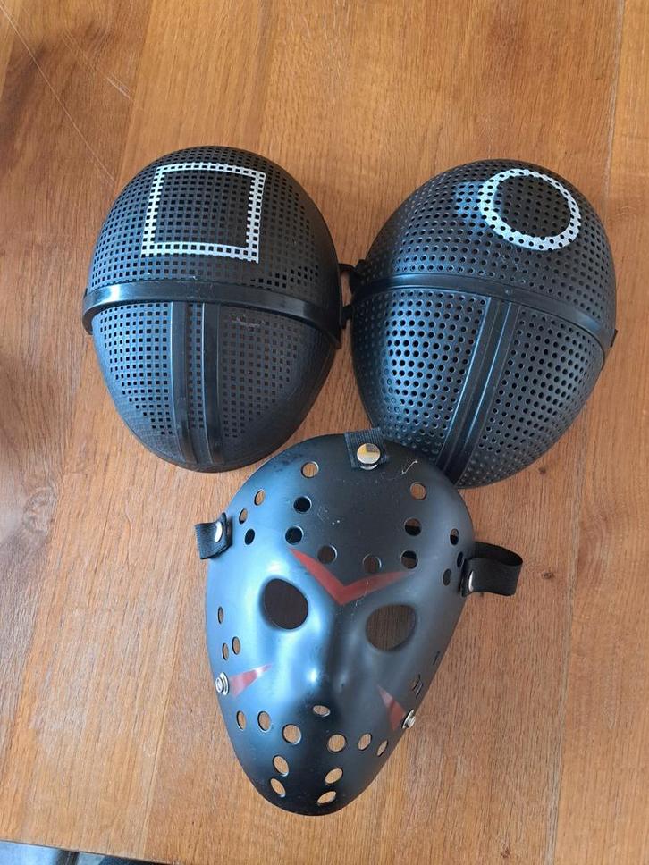 Freddy Krueger & Squid Game Maskers - Halloween/Carnaval, Hobby en Vrije tijd, Kostuums, Theaterbenodigdheden en LARP, Gebruikt