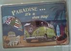 paradise it's a share thing bus metalen plaat, Ophalen of Verzenden, Nieuw