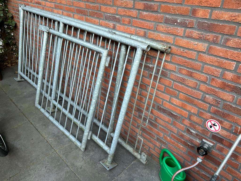 Metalen hekwerkdelen gegalvaniseerd, Ophalen, Gebruikt, IJzer, Spijlenhekwerk
