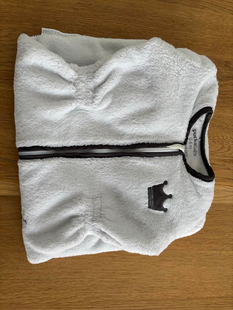 Puckababy slaapzak 0-6 maanden (wit), Ophalen of Verzenden, Gebruikt, Minder dan 70 cm, Slaapzak
