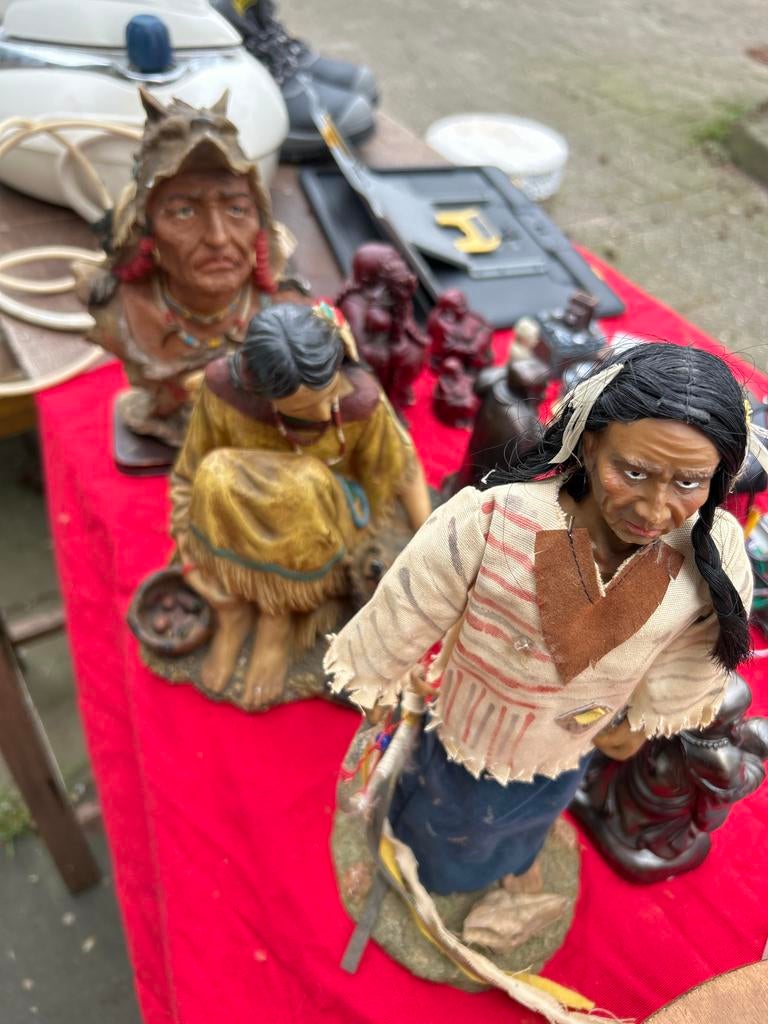 Beelden van indianen, Ophalen, Kunststof, 20 - 50 cm, Beeld