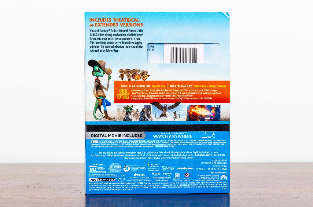 Rango 4K UHD + Blu-Ray (US Import), -, -, Ophalen of Verzenden, Tekenfilms en Animatie