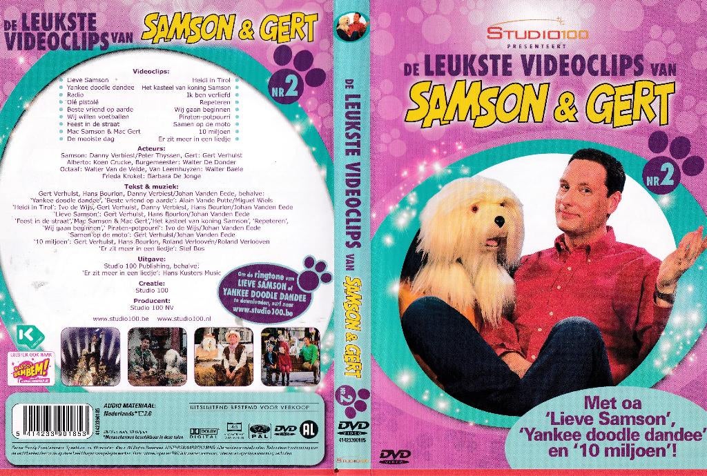 Samson en Gert - De leukste videoclips - deel 2 dvd, Gebruikt, Alle leeftijden, Ophalen of Verzenden, Komedie