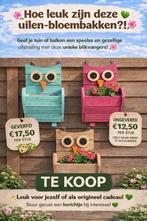 Kleine Bloembak in Uil thema, Tuin en Terras, Ophalen, Minder dan 30 cm, Rond, Zo goed als nieuw