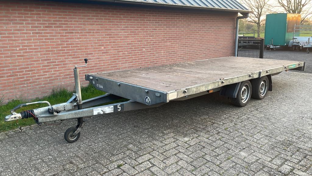Hapert plateauwagen aanhanger 500x200cm 2700KG opknapper!, Ophalen, Zo goed als nieuw