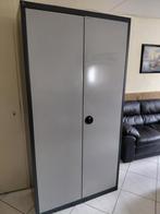 Grijze metalen kast met planken, Huis en Inrichting, Kasten | Kledingkasten, Ophalen of Verzenden