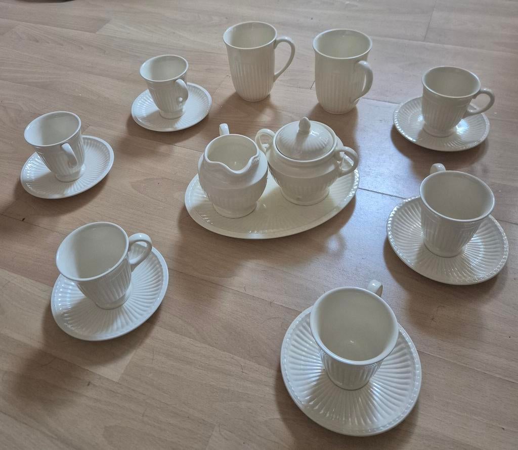 Wedgewood koffie servies, Ophalen, Zo goed als nieuw, Wedgwood, Kop(pen) en/of Schotel(s)