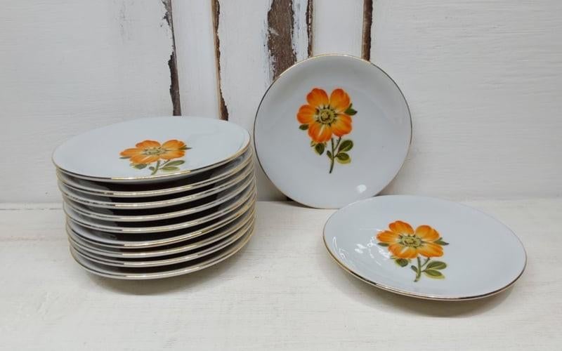 Vintage klein gebaksbordje, 16 beschikbaar, Ophalen of Verzenden