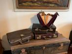 Antieke attaché tas antiek koffertje vintage aktetas, Antiek en Kunst, Ophalen of Verzenden