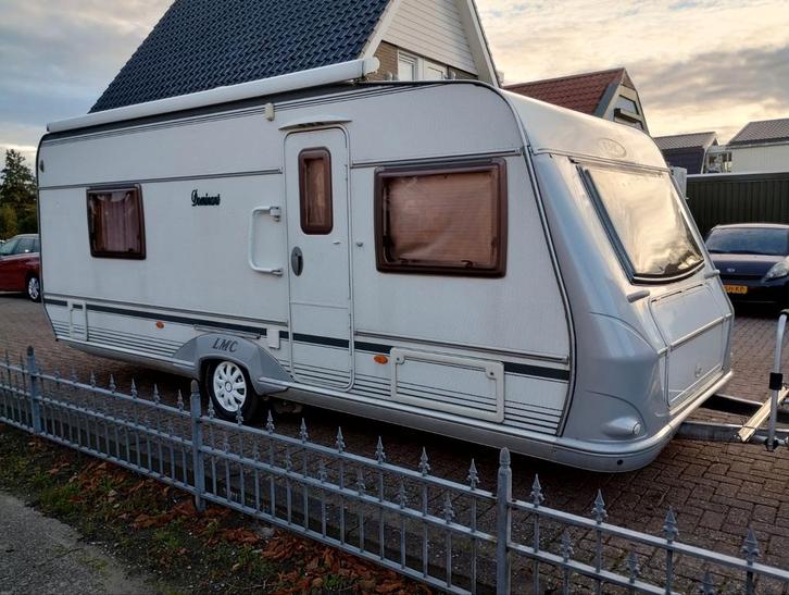 LMC 520 HTD ,555, mover, airco, luifel, fietsenrek, rondzit, Caravans en Kamperen, Caravans, Bedrijf, tot en met 4, 1000 - 1250 kg