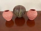 3x Des Pots vazen: 1x Zee egel en 2x aardbei. Samen 40 euro, Antiek en Kunst, Ophalen of Verzenden