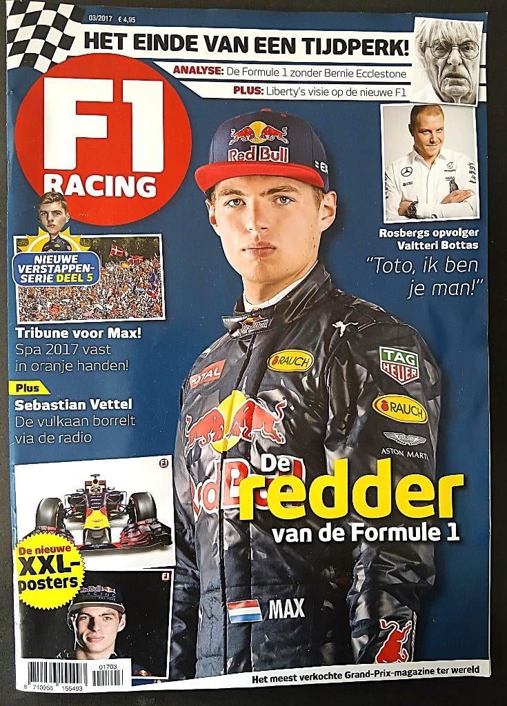 F1 Racing magazine maart 2017 met poster Max Verstappen, Ophalen of Verzenden, Nieuw