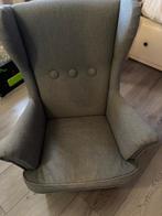 Grijze stoffen kinder fauteuil met knopen, Huis en Inrichting, Stoelen, Ophalen, Gebruikt, Eén, Stof