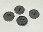 Partij 4x nieuwe donker grijze Lego Technic tandwiel wielen