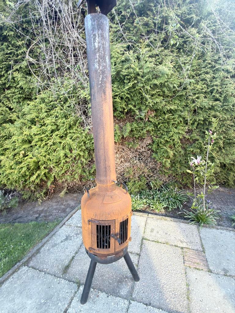 Rustieke tuinhaard / terraskachel, Tuin en Terras, Ophalen, Gebruikt