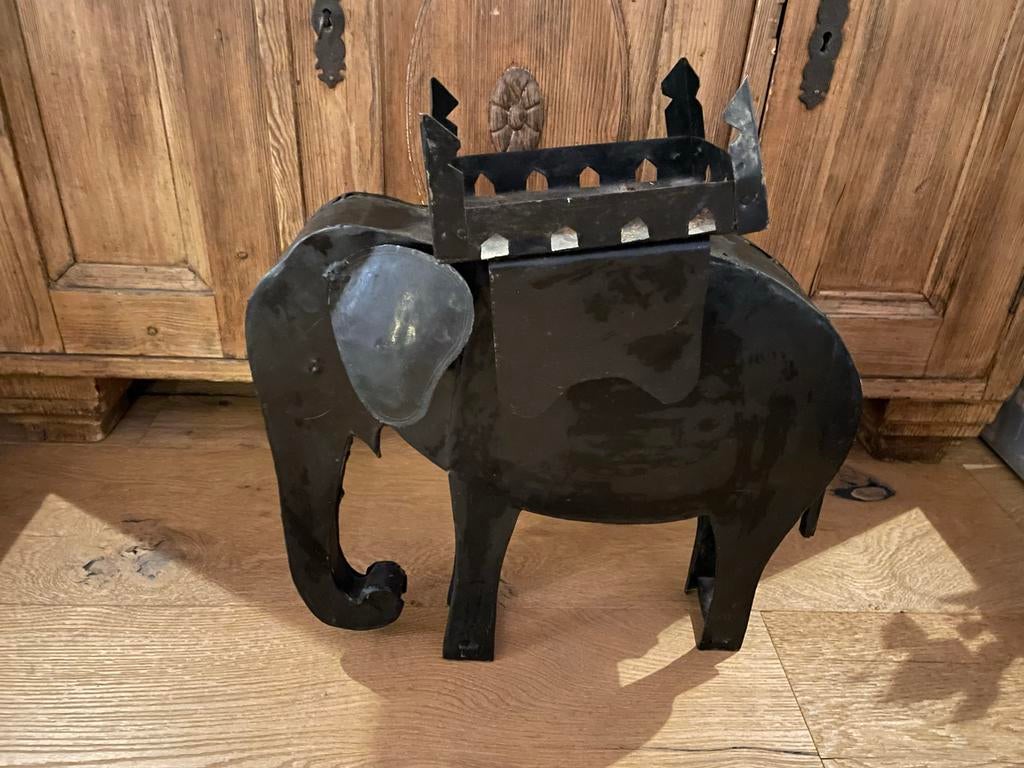 Metalen Olifant, Antiek en Kunst, Antiek | Koper en Brons, Ophalen of Verzenden