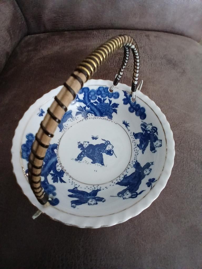 Japans blauw wit porseleinen schaaltje, Antiek en Kunst, Ophalen of Verzenden