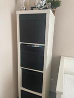 Kalax kast met zwarte opbergboxen, Huis en Inrichting, Kasten | Overige, Ophalen of Verzenden, Gebruikt