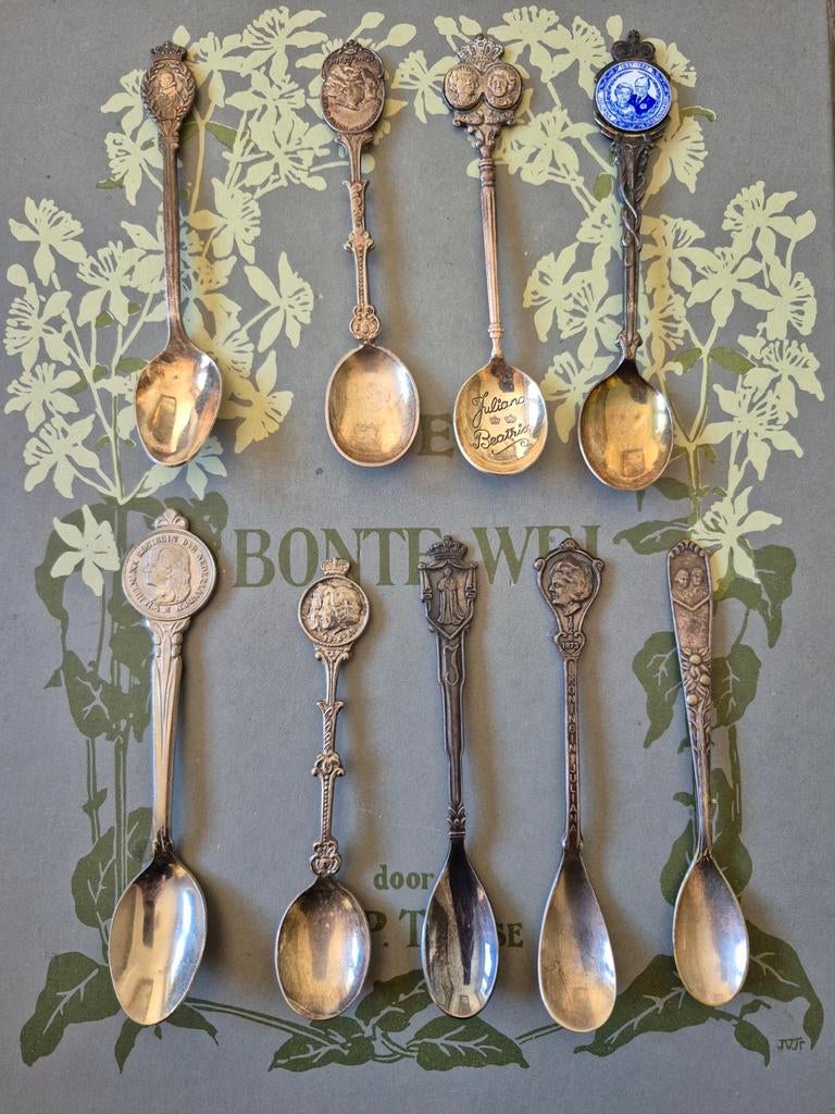 Verzameling van 9 Koninklijke Lepeltjes, Ophalen of Verzenden