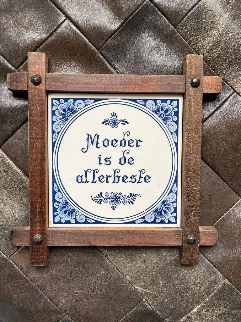 Moeder is de allerbeste, Antiek en Kunst, Antiek | Wandborden en Tegels, Ophalen of Verzenden