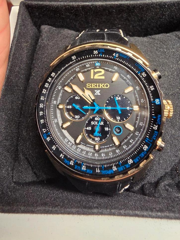 Seiko Prospex SSC264P1 + Seiko SUN019, Sieraden, Tassen en Uiterlijk, Horloges | Heren, Zo goed als nieuw, Seiko, Staal, Ophalen of Verzenden