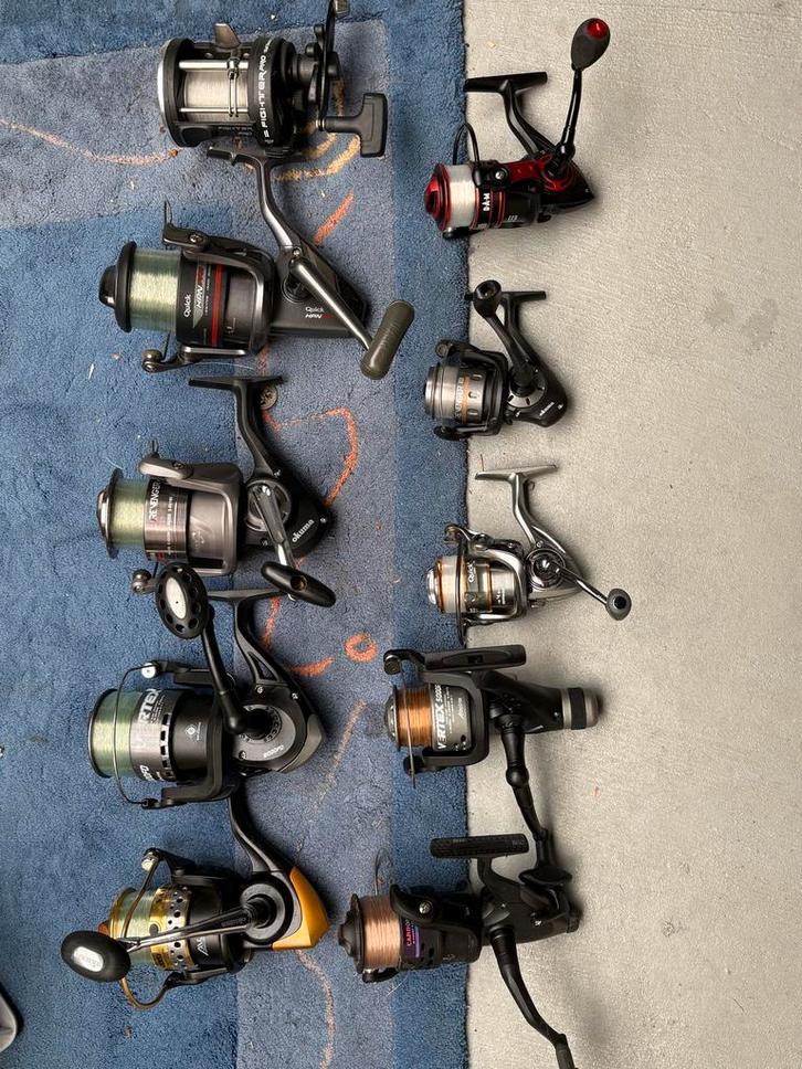 Diverse vismolens - Okuma, Quick, Albatros, Revenger, Watersport en Boten, Hengelsport | Algemeen, Gebruikt, Molen, Ophalen