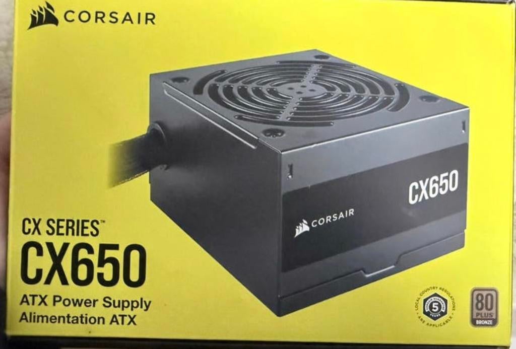 Nieuwe Corsair CX650 650W PC Voeding (PSU), Computers en Software, Interne voedingen, Ophalen, Nieuw