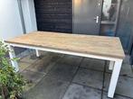 Mooie landelijk grenen houten brocante eettafel 100x220 cm, Ophalen, 200 cm of meer, 50 tot 100 cm, Zo goed als nieuw