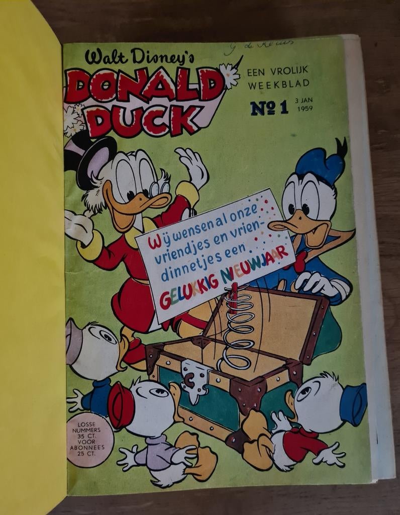 Gebonden Donald Duck 1959 stripboek, Boeken, Eén stripboek, Ophalen of Verzenden, Gelezen
