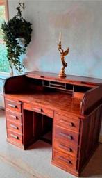 Prachtig Antiek Roldeur Bureau - Veel Opbergruimte, Huis en Inrichting, Bureaus, Ophalen