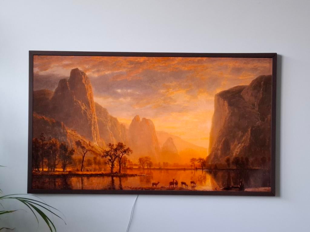 Samsung The Frame 43 inch (2022) met walnut frame, Ophalen, QLED, Zo goed als nieuw, Samsung