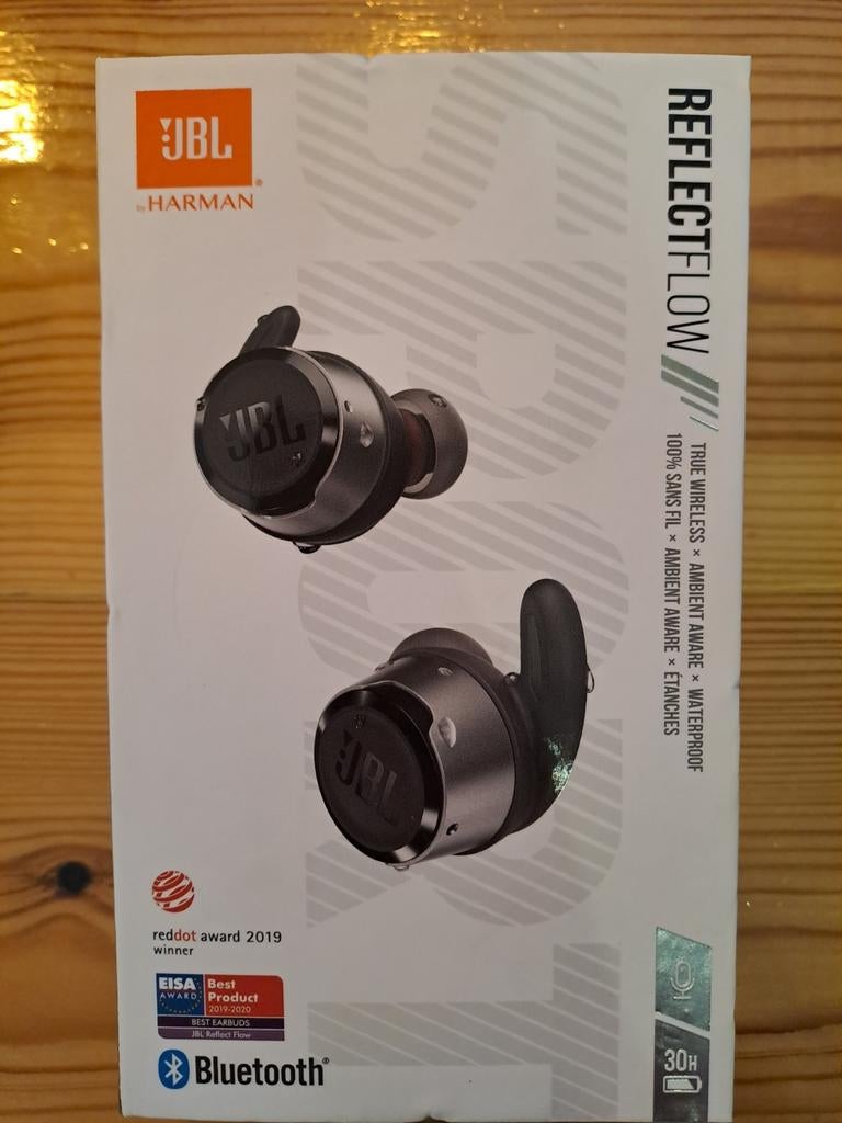 JBL Reflect Flow Draadloze Oordopjes, Ophalen, Zo goed als nieuw, Over oor (circumaural), Draadloos