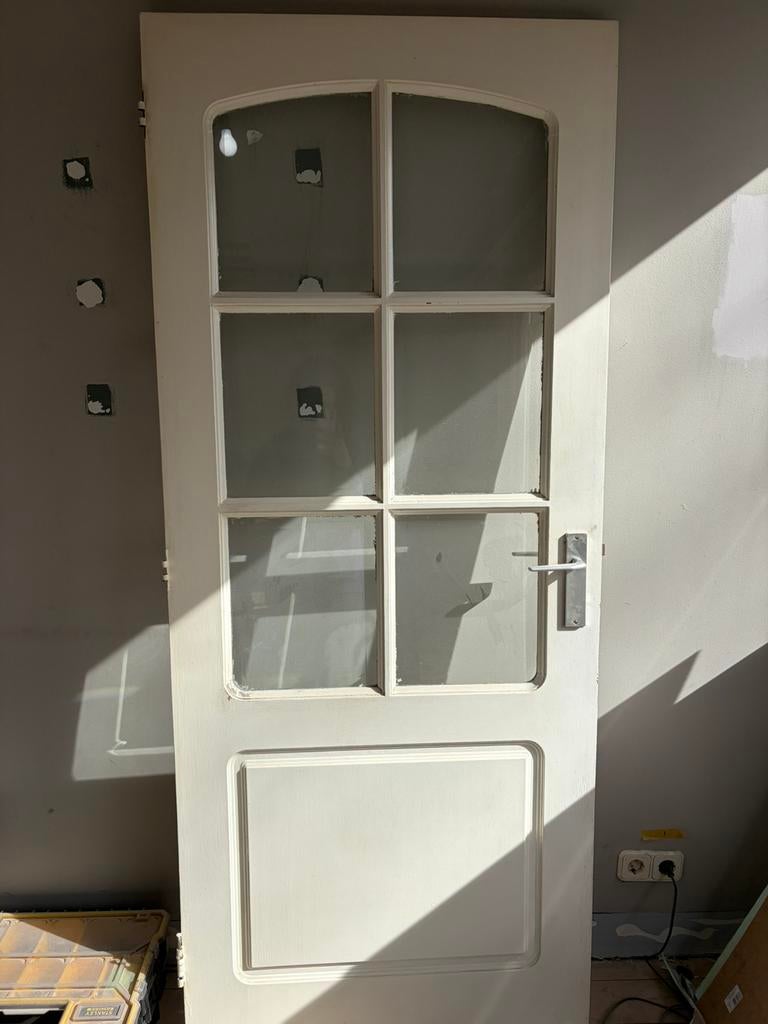 Binnendeur wit, Ophalen, Zo goed als nieuw, Binnendeur, 200 tot 215 cm