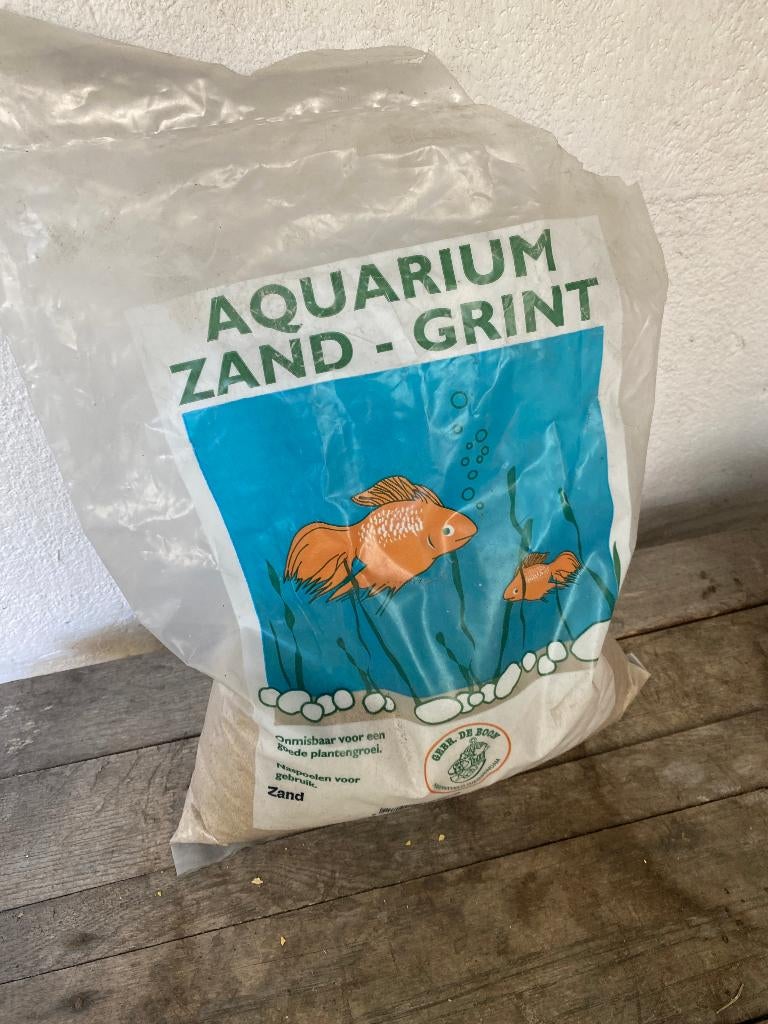 Aquarium zand en plantenbakje tuin, Ophalen, Gebruikt