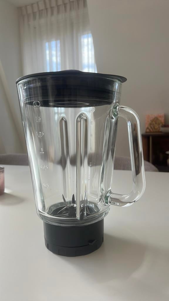 Glazen blenderkan met deksel TefalPerfectMix +, Witgoed en Apparatuur, Blenders, Ophalen, Zo goed als nieuw, Blender