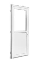 Kunststof Buitendeur 1/2 Glas Buiten B100 H204cm Antraciet, Kunststof, Niet ingevuld, Nieuw, Ophalen of Verzenden