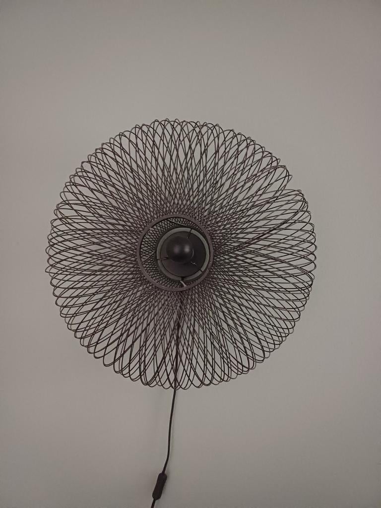 Good & Mojo Spiraal Wandlamp Zwart Staal - Modern Design, Metaal, Zwart, Ophalen of Verzenden, Zo goed als nieuw