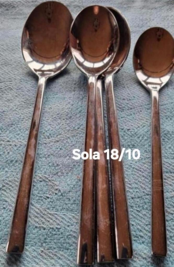 Sola blinkende lepels half ronde handvatten twee soorten, Ophalen of Verzenden, Rvs of Chroom