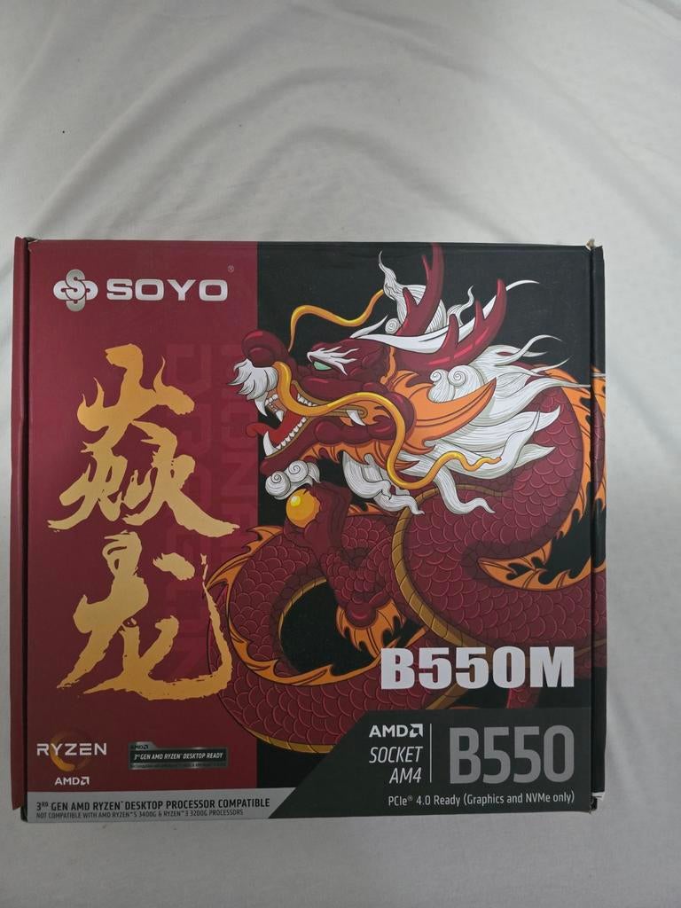 Soyo B550 AM4 motherboard, Computers en Software, Ophalen of Verzenden, Zo goed als nieuw