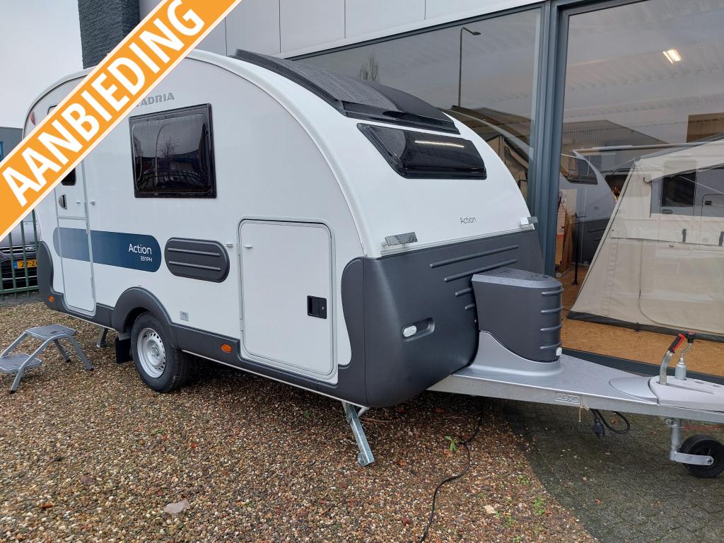 Adria Action 391 PH, Caravans en Kamperen, Caravans, Schokbreker, Bedrijf, 750 - 1000 kg, Adria