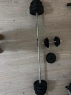 Squat stang met gewichten en dumbell, Ophalen, Gebruikt, Armen, Halterset