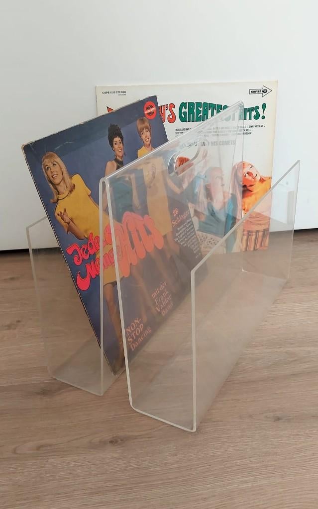 Space age vintage retro design lectuurbak lp bak plexiglas, Eu, Gebruikt, Eu, Ophalen of Verzenden