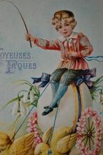 FRK PASEN RELIEF 1912 JONGEN PAASEI KUIKENS SNEEUWKLOKJES, Ophalen of Verzenden, Voor 1920, Gelopen, Sterren en Beroemdheden