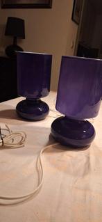 Twee LYKTA tafellampen vintage IKEA paars, Huis en Inrichting, Gebruikt, Vintage, Ophalen of Verzenden, Glas