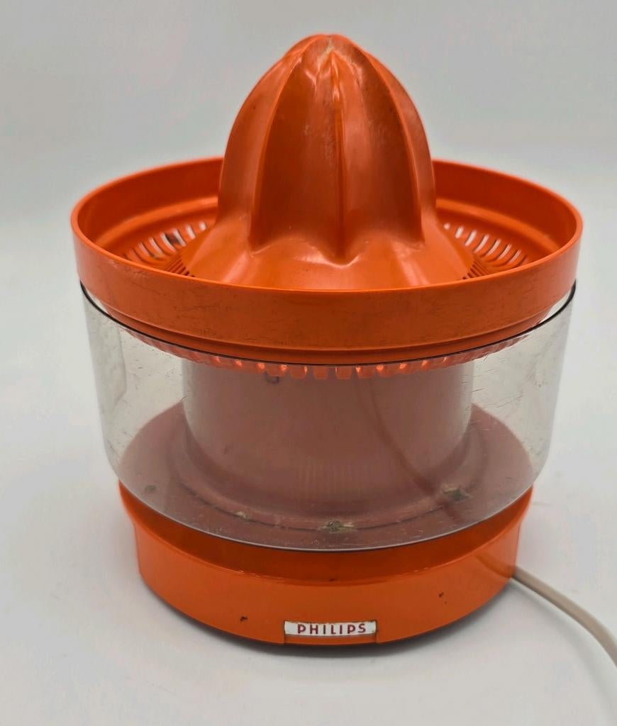 Vintage Philips oranje citruspers., Witgoed en Apparatuur, Juicers, Ophalen of Verzenden, Citruspers