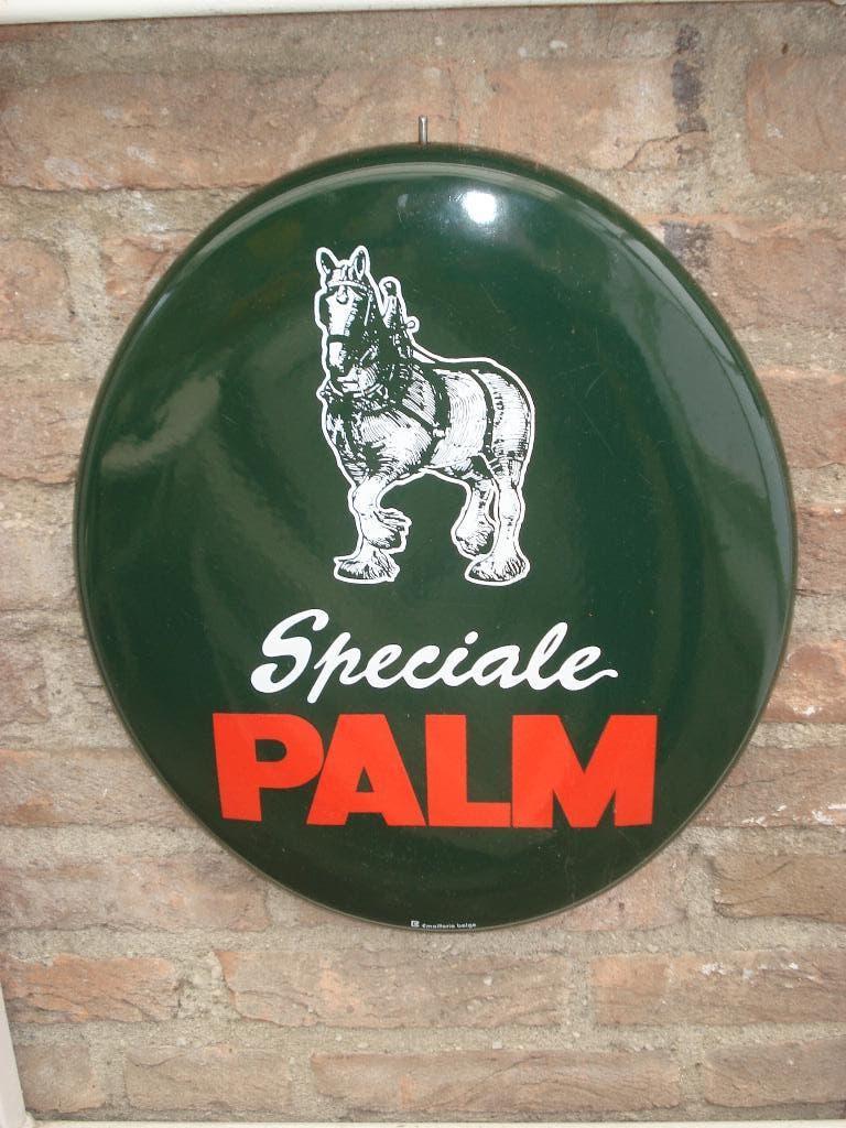 emaille  Bord   Palm    40 CM   Mintstaat, Ophalen of Verzenden, Zo goed als nieuw, Reclamebord