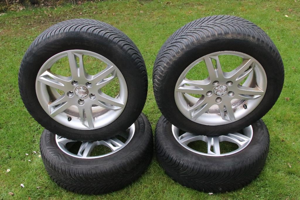 4 lichtmetalen velgen met all season banden, Auto-onderdelen, Banden en Velgen, Ophalen, Gebruikt, 16 inch, Banden en Velgen