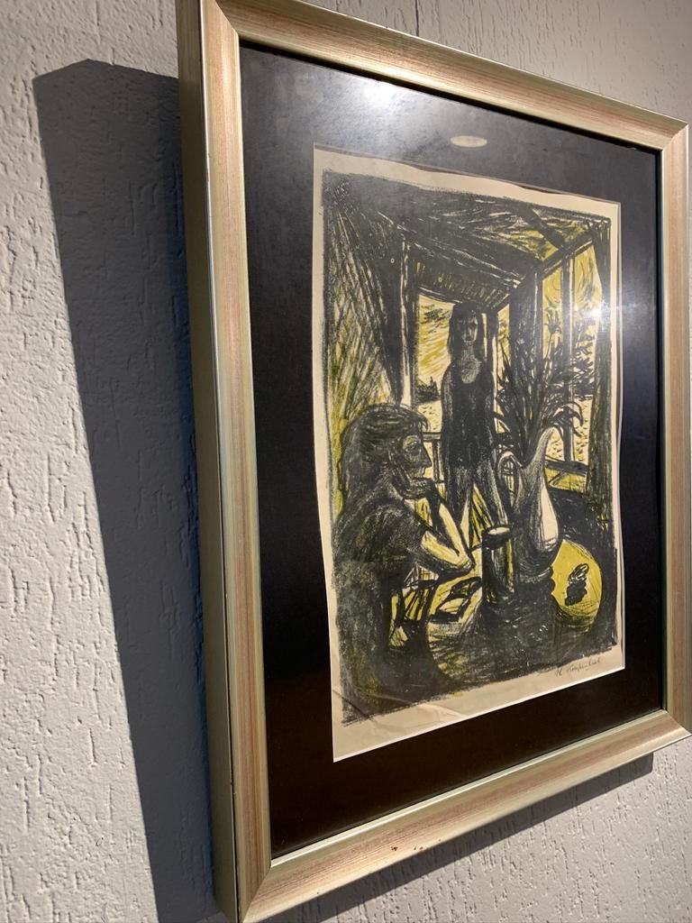 Ingelijste litho Theo Kurpershoek, Antiek en Kunst, Ophalen of Verzenden